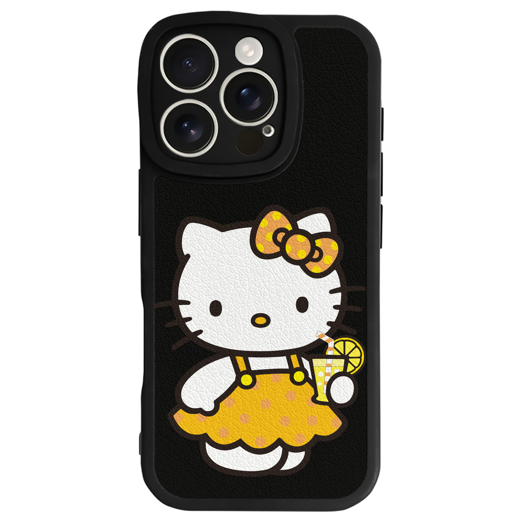 （画像用） Hello Kitty ハローキティ 【iPhone 16シリーズ対応】シリコンスマホケース（レザー調） 材質：シリコン